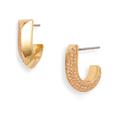 Kate Spade Jewelry | Kate Spade Raise The Bar Pave Huggie Hoop Earrings | Color: Gold | Size: Os