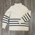 Michael Kors Sweaters | Michael Kors Striped Turtle Neck Sweater | Color: Cream/Gray | Size: S