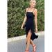 Zara Dresses | Blogger's Fave! Zara Black Midi Dress Sz Xs Nwt | Color: Black | Size: Xs