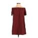 Pull&Bear Casual Dress - Shift: Red Print Dresses - Women's Size Small