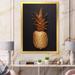 East Urban Home Gold Painted Tropical Fruits on Black III - Print on Canvas Metal | 32 H x 16 W x 1 D in | Wayfair 8FF3A00A9B3C4C89AC3E401B0959364E