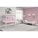 Harper Orchard Erion White & Pink Twin Over Twin Workstation Bunk Bed Upholstered | 91 H x 78.5 W x 79.25 D in | Wayfair