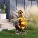 Langley Street® Helmick Resin Sunflowers & Birdhouse Fountain w/ LED Light | 28.5 H x 14.5 W x 12.75 D in | Wayfair