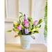 Freeport Park® Tulip Floral Arrangement & Centerpieces in Vase Polyester in Green/Indigo/Yellow | 15 H x 12 W x 12 D in | Wayfair