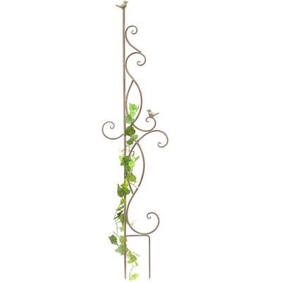 Rankhilfe Metall Rankgitter 135 cm 93999 Kletterhilfe Bodenstecker Blumenhalter Ranksäule - Dandibo Image