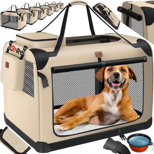 ® Hundebox Hundetransportbox faltbar Inkl.Hundenapf Transporttasche Hundetasche Transportbox für