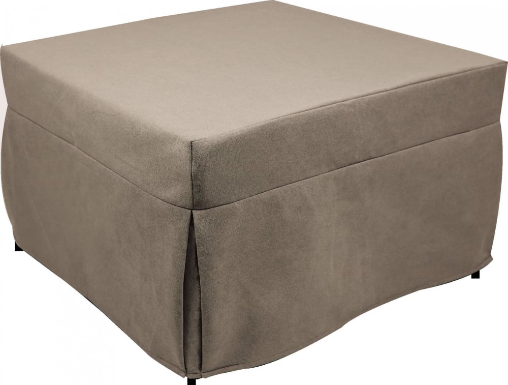 Pouf en tissu tourterelle 78x78 cm