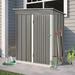 Patio 5ft Wx3ft. L Garden Shed, Metal Lean-to Storage Shed with Lockable Door, Tool Cabinet