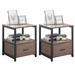 Taomika 3-Pieces Bed Frame and Modern Nightstands Sets