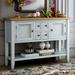 Series Buffet Sideboard Console Table With Bottom Shelf (Lime White)