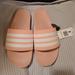 Adidas Shoes | Adidas Adilette Comfort Slide Sandal - Women's Size 8 | Color: Pink/White | Size: 8