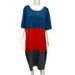 Lularoe Dresses | Lularoe Women's Pullover Dress Multicolored Short Sleeve Size 3xl | Color: Blue | Size: 3xl