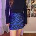 Zara Skirts | Blue Floral Mini Skirt | Color: Blue | Size: M