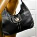 Coach Bags | Coach F13956 Hamilton Black Pebbled Leather Hobo Shoulder Bag | Color: Black | Size: 10.5"H X 13"L X 4"W