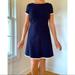 J. Crew Dresses | J Crew Tipped Gamine Dress Navy Blue | Color: Blue/Cream | Size: 6