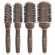 Kobe Professional Heat-Retaining Ceramic & Ionic Round Hair Brush for Blow Drying with Nanotechnology -Barrel Brush Set of 4 -Blow Dry Hair Brush,Curling Brush for Styling, Straightening & Detangling