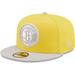 Men's New Era Yellow/Gray Brooklyn Nets Color Pack 59FIFTY Fitted Hat