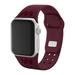 Burgundy Washington Commanders Debossed Silicone Apple Watch Band