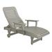 Highland Dunes Wankowski 56" Long Reclining Patio Chair Plastic in Gray | Wayfair 38883C61A67746E99EE27DCE7CC5AB71