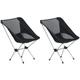 Chaises de camping pliables et sac 2 pcs 54x50x65 cm Aluminium - Vidaxl