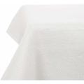 Lot de 1 Nappe Imperméable Anti Tache Rectangulaire Effet Lin pour Table, 130x220 cm, Blanc - Blanc