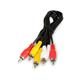 Câble Audio Vidéo rca, 3 x rca mâle à 3 x rca mâle Rouge / Blanc / Jaune, Noir