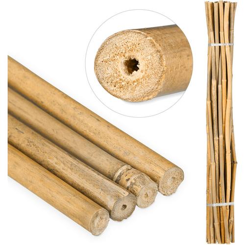 Bambusstäbe 120cm, aus natürlichem Bambus, 25 Stück, Bambusstangen als Rankhilfe oder Deko, zum