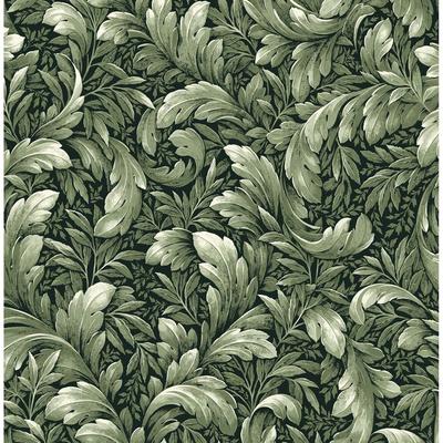 NextWall Acanthus Trail Peel and Stick Wallpaper