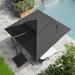 Crestlive Products Deluxe 10 x 10 ft Square Double Top Patio Cantilever Offset Umbrella
