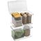 2-Pack Organizer Bin with Lids, Kitchen Pantry & Fridge Food Storage Containers