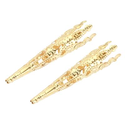 Corsage Decorative Holder, Lapel Pin Brooch Vase 42mm Dark Gold 2pcs - Dark Gold Tone