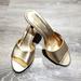 Lilly Pulitzer Shoes | Lilly Pulitzer Kimi Mules Gold Metallic Slides | Color: Gold | Size: 6.5