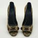 Gucci Shoes | Gucci 2 1/2 Inch Heels Size 8 1/2 Color Brown With Gold Hardware 100% Auth | Color: Brown | Size: 8.5