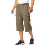 Men's Big & Tall Fleece Judo Shorts by KingSize in Heather Beige (Size 5XL)