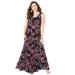 Plus Size Women's Halter Maxi Dress by Catherines in Black Multi Paisley (Size 3X)