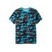 Men's Big & Tall Heavyweight Longer-Length Pocket Crewneck T-Shirt by Boulder Creek in Electric Turquoise Camo (Size 3XL)