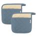 Solid Twill Potholder, Set 2 by Mu Kitchen in Blue