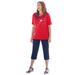 Plus Size Women's Stars & Shine Tee by Catherines in Red Star Falling (Size 0X)