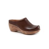 Extra Wide Width Women's Madison Clog by SoftWalk in Dark Brown (Size 7 1/2 WW)