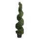 Blooming Artificial - Artificial Topiary Tree for Outdoors, Cedar Spiral Topiary Tree in Pot, Fake for Indoors, House or Garden, Year Round Decorative Foliage, UV and Water Resistant (Green) (150cm)