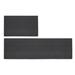 Black 59 x 17.7 x 0.3 in Kitchen Mat - Symple Stuff 2 pieces Modern Non-slipping Kitchen Floor Mat Plastic | 59 H x 17.7 W x 0.3 D in | Wayfair