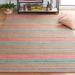 Blue/Orange 72 x 0.39 in Indoor Area Rug - Bungalow Rose Kilim 475 Area Rug In Pink/Blue Cotton | 72 W x 0.39 D in | Wayfair