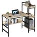 Bestier Computer Desk Wood in Brown | 45.4 H x 23.6 W x 47.2 D in | Wayfair D232W-OAK