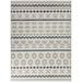 Gray/White 84 x 63 x 0.01 in Area Rug - Foundry Select Josef Charcoal Transitional Tribal Indoor/Outdoor Area Rug Polypropylene | Wayfair