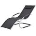 Vidaxl Sun Lounger w/ Pillow Aluminum & PVC-coated Polyester Black | Outdoor Furniture | Wayfair 47777