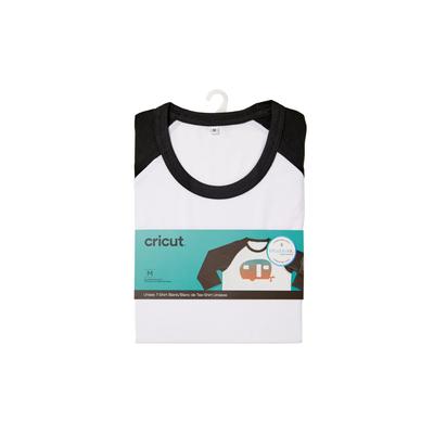 Cricut Unisex Adult T-Shirt Blank | Raglan in Black/White | M | White/Black
