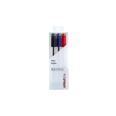 Cricut Joy Extra Fine Point Pens | 0.3 mm | 3 Count | Black/Blue/Red
