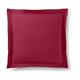 Univers Decor - Taie d'oreiller Rouge 63 x 63 cm volant plat piqué / 100% Coton / 57 fils/cm²