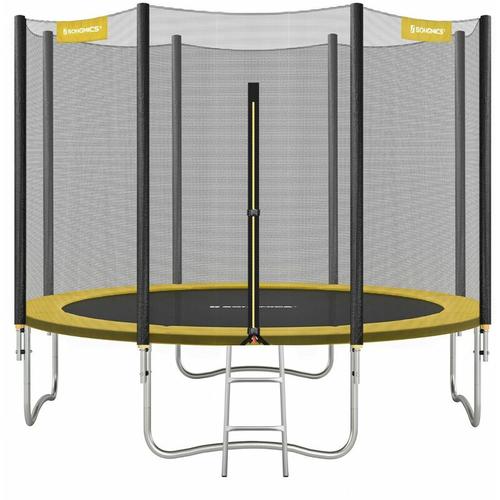 Trampolin ø 305 cm, tüv Rheinland GS-Zertifikat, rundes Gartentrampolin mit Sicherheitsnetz, mit
