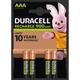 Duracell Unviersal-Akku "Pre Charge", Aaa Micro, 900 Mah, 4Er-Pack